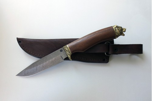 Нож "Гепард" (малый) дамаск - работа мастерской кузнеца Марушина А.И.